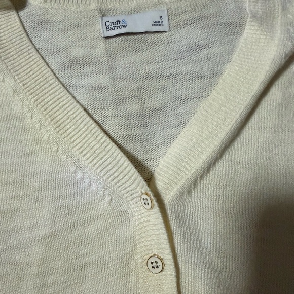 Croft & Barrow Women's Ivory sweater - Picture 3 of 8